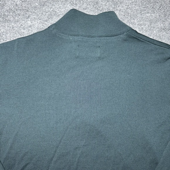 Barbour Quarter Zip Green Wool Sweater Size XL 1804 Crest Long Sleeve Crew Neck - Picture 11 of 12